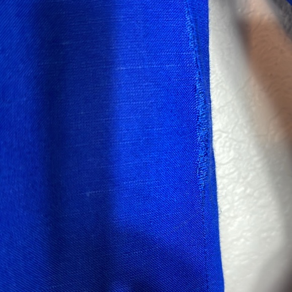 H&M Cobalt Blue 3 Piece Short Suit & Cropped Tank Small Linen Blend - Picture 16 of 16